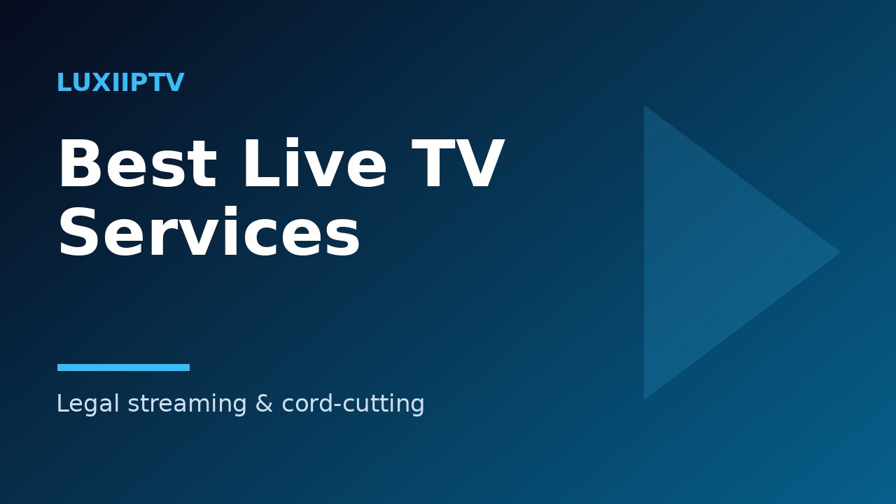 Comparison of the best live TV streaming services for 2026 shown side by side on a TV connected to a streaming device