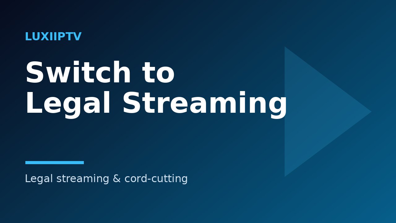 Person on a couch switching from a buffering IPTV app to reliable legal streaming on a Fire TV device